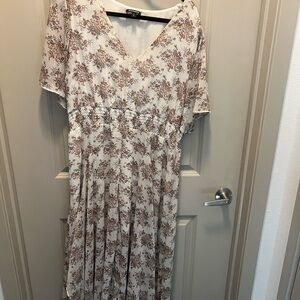 Floral V-Neck Dress from Express